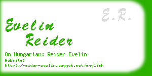 evelin reider business card